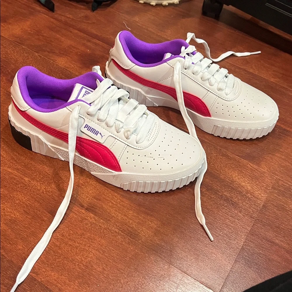 Women’s size 7 Puma Cali Chase Women's Shoes Puma White-Nrgy Rose - Picture 4 of 8
